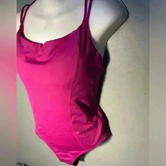 Athleta Magenta Pink One Piece Swim Suit, Size M - Picture 2 of 8